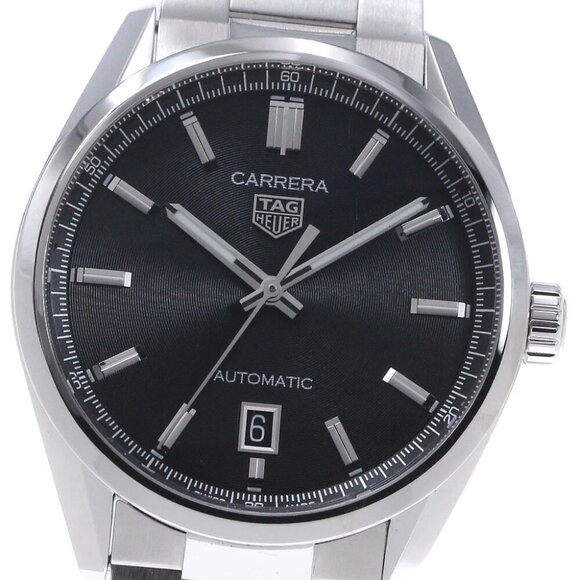 TAG HEUER Carrera Caliber 5 WBN2110 Date black Dial Automatic Men's Watch_863201 - Picture 1 of 7